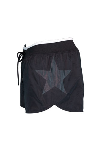 Womens Fade Star Black Short  - CLEARANCE